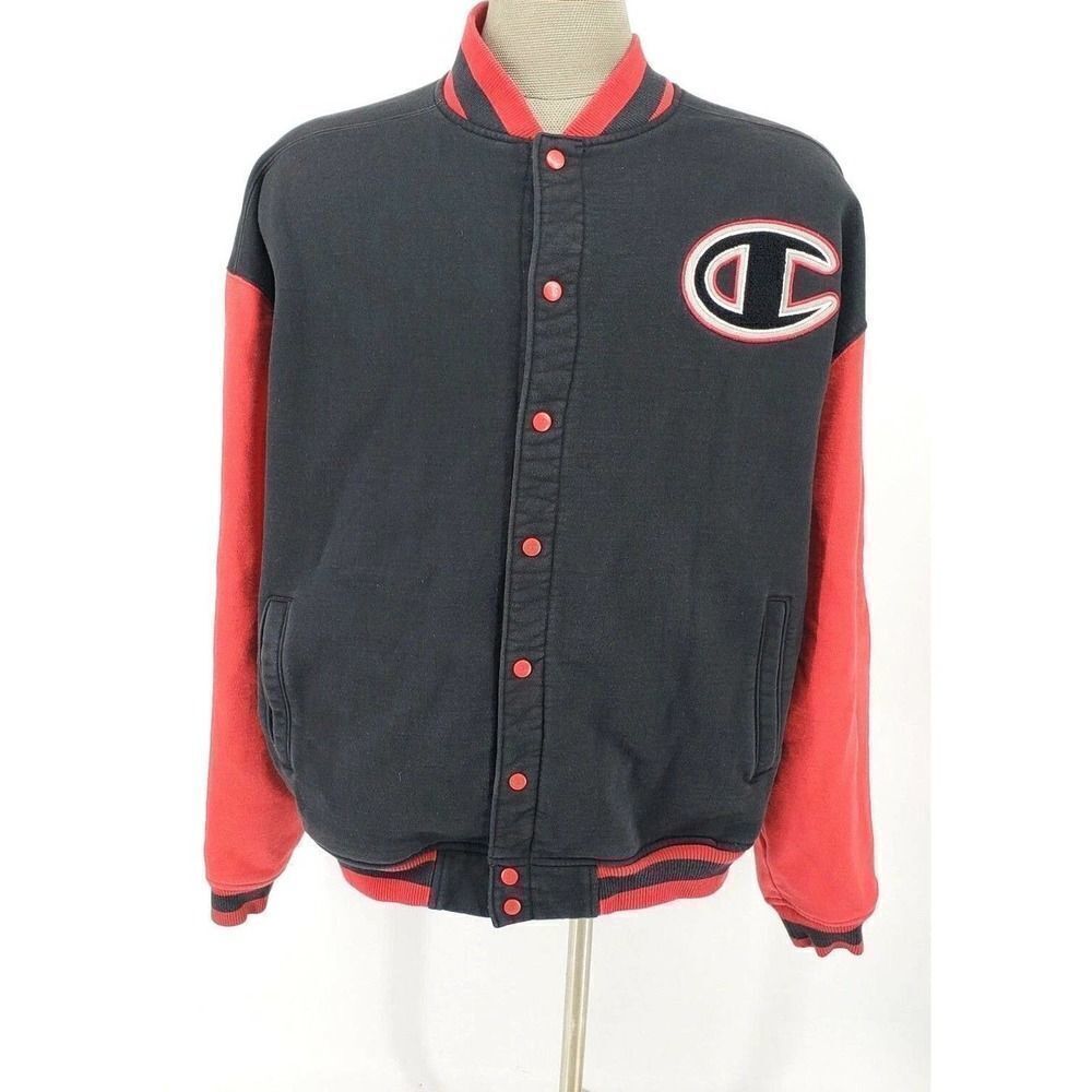 Champion Varsity Letterman Bomber Jacket Coat Big C Logo‎ Vintage XXXL